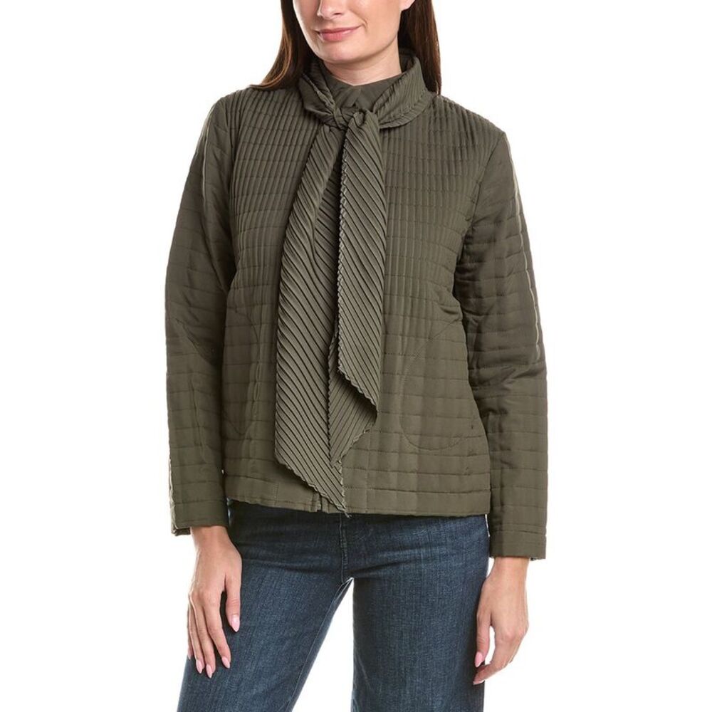 Picadilly Womens  Pleated Jacket, Green